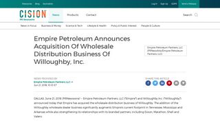 Empire Petroleum Announces Acquisition Of Wholesale Distribution ...