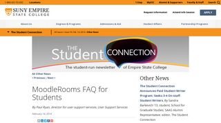 MoodleRooms FAQ for Students - SUNY Empire State College