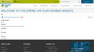 WELCOME TO THE EMPIRE LIFE PLAN MEMBER WEBSITE | Empire ...