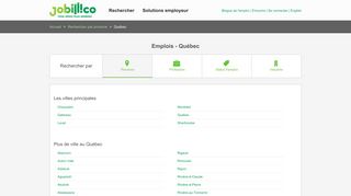 Recherche d'offres d'emploi par ville au Québec, Canada | jobillico.com