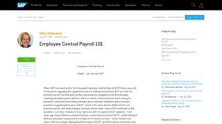 Employee Central Payroll 101 | SAP Blogs
