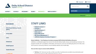 Staff Links - Delta School District