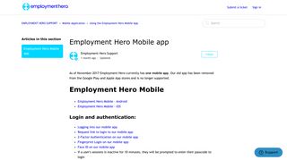 Employment Hero Mobile app – EMPLOYMENT HERO SUPPORT