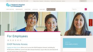 For Employees | Children's Hospital of Philadelphia