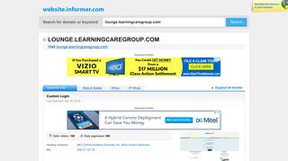 lounge.learningcaregroup.com at WI. Custom Login - Website Informer