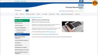 eRostering - The Royal Wolverhampton NHS Trust
