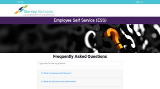 SD36 Employee Self Serve Portal - FAQ - Employee Self Service