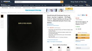 Amazon.com : BookFactory® Employee Hours Log Book / Journal ...