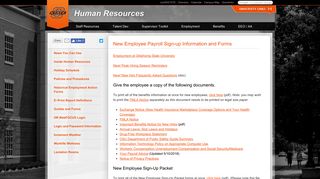 New Employee Payroll Sign-up Information and Forms | Human ...
