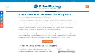 6 Free Timesheet Templates You Really Need - Fit Small Business