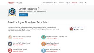 Free Timesheets Templates | Timecard Templates | Work Time Tracking
