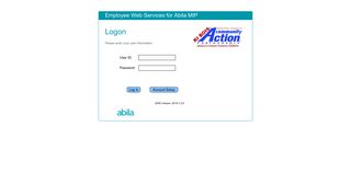 Employee Web Services for Abila MIP Log On Window