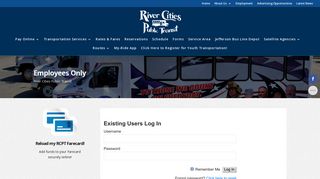 Employees Only Login - River Cities Public Transit
