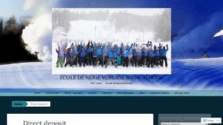 Direct deposit | École de neige Vorlage snow school
