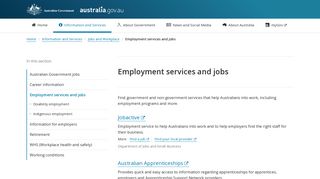 Employment services and jobs - Australia.gov.au