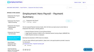 Employment Hero Payroll - Payment Summary – EMPLOYMENT ...