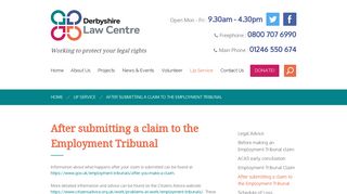 After submitting a claim to the Employment Tribunal | Derbyshire Law ...