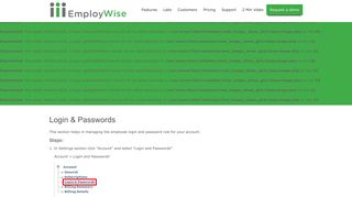 Login & Passwords-EmployWise