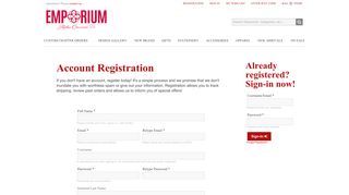 Registration - Register for a AOII Emporium account