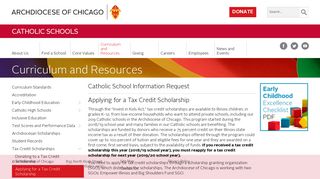 Applying for a Tax Credit Scholarship - Catholic Schools