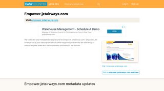 Empower Jet Airways (Empower.jetairways.com) - Jet Airways