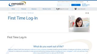 Online Banking with Empower FCU | First Time Log-In