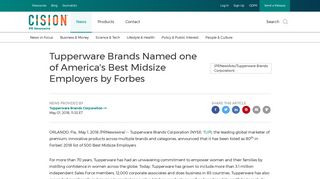 Tupperware Brands Named one of America's Best Midsize Employers ...