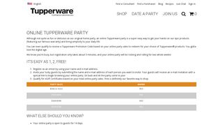 Online Party - Tupperware