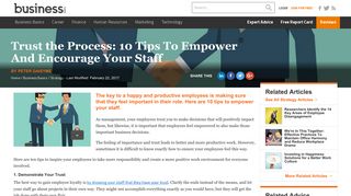 10 Tips To Empower Your Staff - business.com