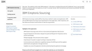 IBM Emptoris Sourcing