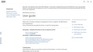 IBM Emptoris Sourcing: User guide