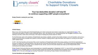 Empty Closets Charitable Giving