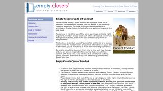 Empty Closets - Code of Conduct