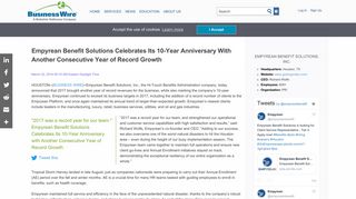 Empyrean Benefit Solutions Celebrates Its 10-Year ... - Business Wire
