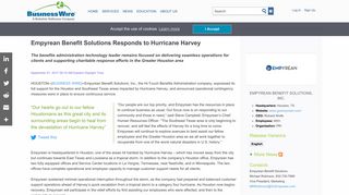 Empyrean Benefit Solutions Responds to Hurricane Harvey | Business ...