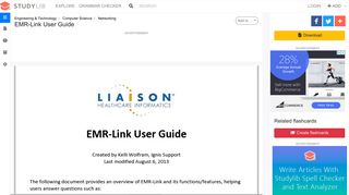EMR-Link User Guide - studylib.net