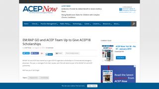 EM:RAP GO and ACEP Team Up to Give ACEP18 Scholarships ...