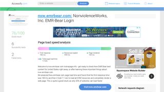 Access nvw.emrbear.com. NonviolenceWorks, Inc. EMR-Bear Login