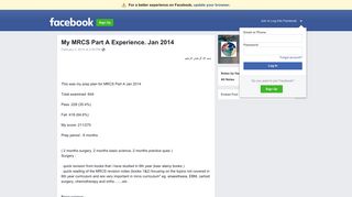 My MRCS Part A Experience. Jan 2014 | Facebook