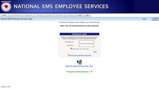 National EMS Employee Services Login