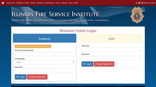 Resource Center Login - Illinois Fire Service Institute