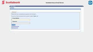 Scotiabank Secure Email Service :: User Log In