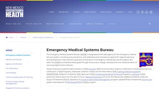 Emergency Medical Systems - New Mexico Department of Health