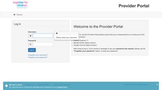 Provider Portal - Log In