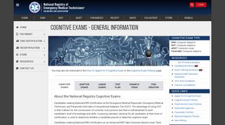 The National Registry Cognitive Exam - nremt