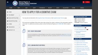 How to schedule a National Registry Cognitive Exam - nremt