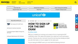 How to Sign Up for the EMT Exam - dummies