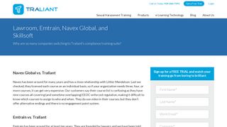 Lawroom, Emtrain, Navex Global, and Skillsoft | Traliant