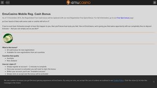 Sign up today for a free no deposit bonus | EmuCasino Mobile