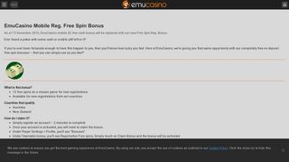 Sign up today for a free spin no deposit bonus | EmuCasino Mobile